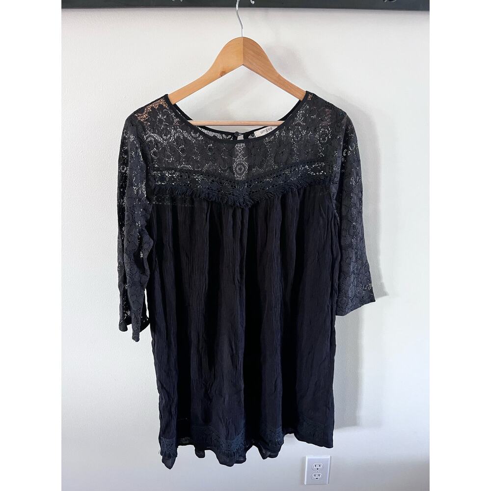 Umgee Mini Lace Black Dress